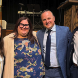 From left: Mandy Moncure, Chapman Community Relations; Alisa Driscoll, Chapman Community Relations; Garrett Smith, Orange City Treasurer; Ethan Goldberg ’26.